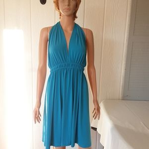 HypNotik #443 Women's Strapless Dress Turquoise Sz XL Preowned Strappy